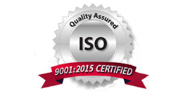 ISO 9001:2015 certification badge